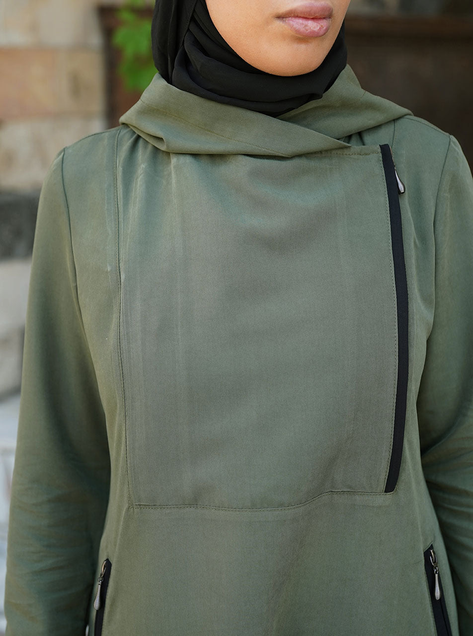 Zip-Up Maxi Hoodie | Shukr Clothing