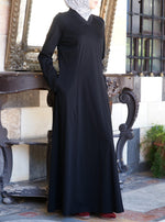 V-Neck Mercerised Cotton Abaya