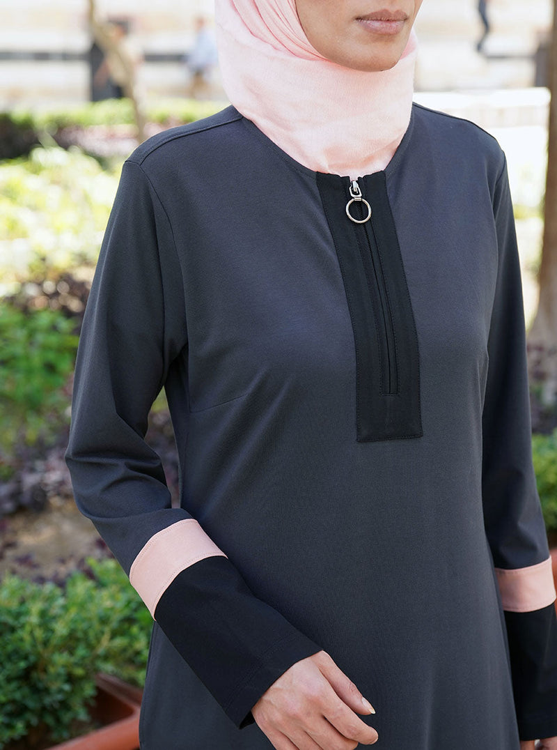 Colorblocked Jersey Maxi Dress