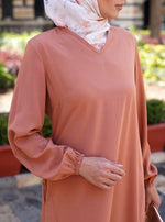 Ruffled Hem Rayon Abaya