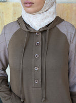 Dual Fabric Maxi Hoodie