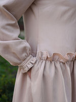 Pleated Abaya with Ruffled Waist