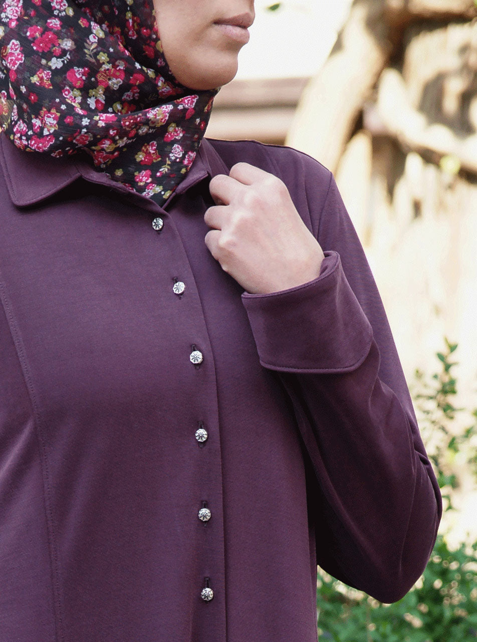 Button shop up abaya