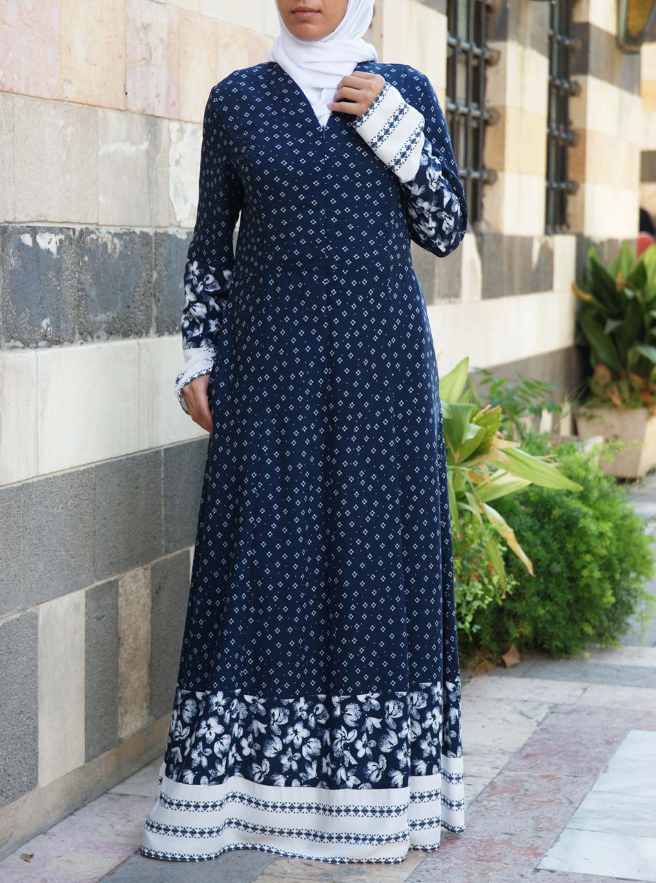 Printed abaya sale