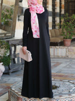 Gathered Sleeves Jersey Maxi Dress