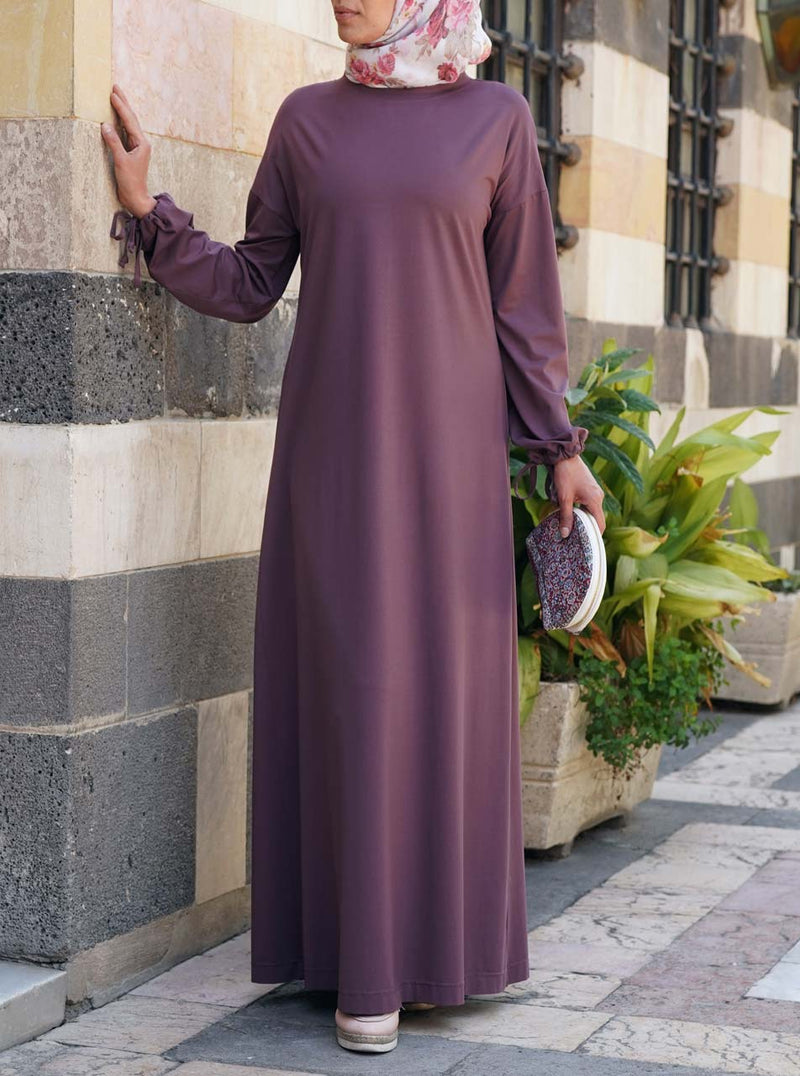 Dropped Shoulder Jersey Abaya