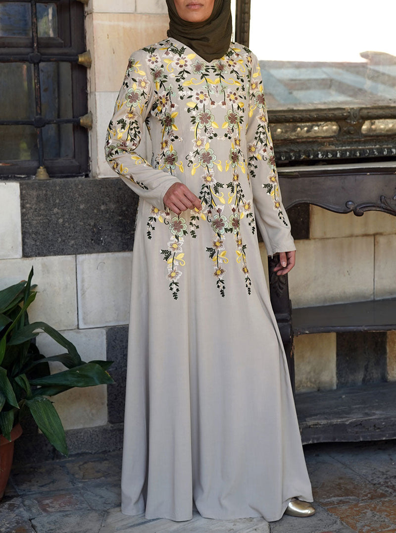 Ruqayya Embroidered Abaya Gown