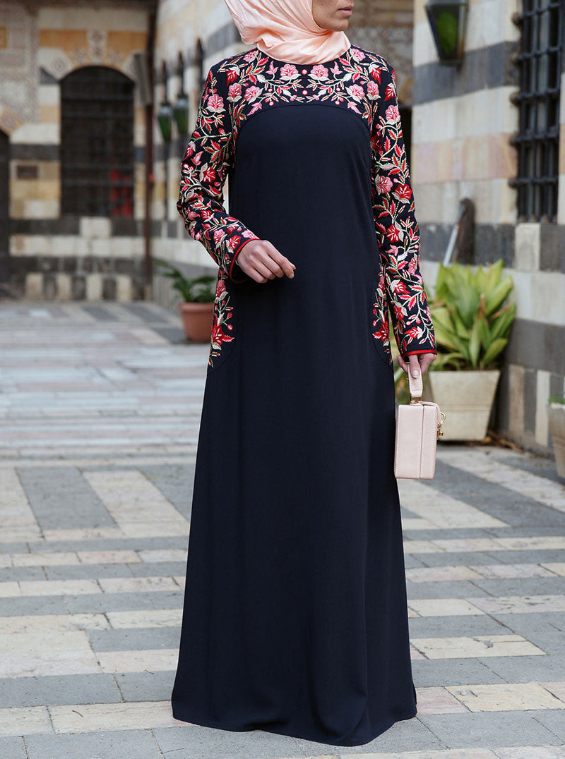 Rufaida Embroidered Abaya Gown