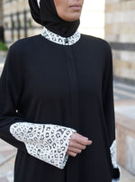 Lace Trim Abaya and Prayer Set