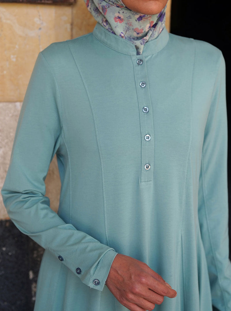 Shirtdress Abaya with Godets