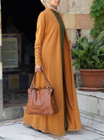 Gathered Sleeves Maxi Cardigan