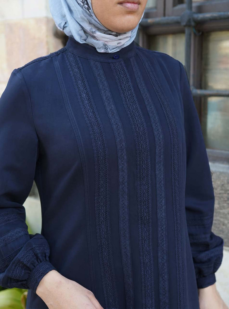 Lace Shirtdress Abaya