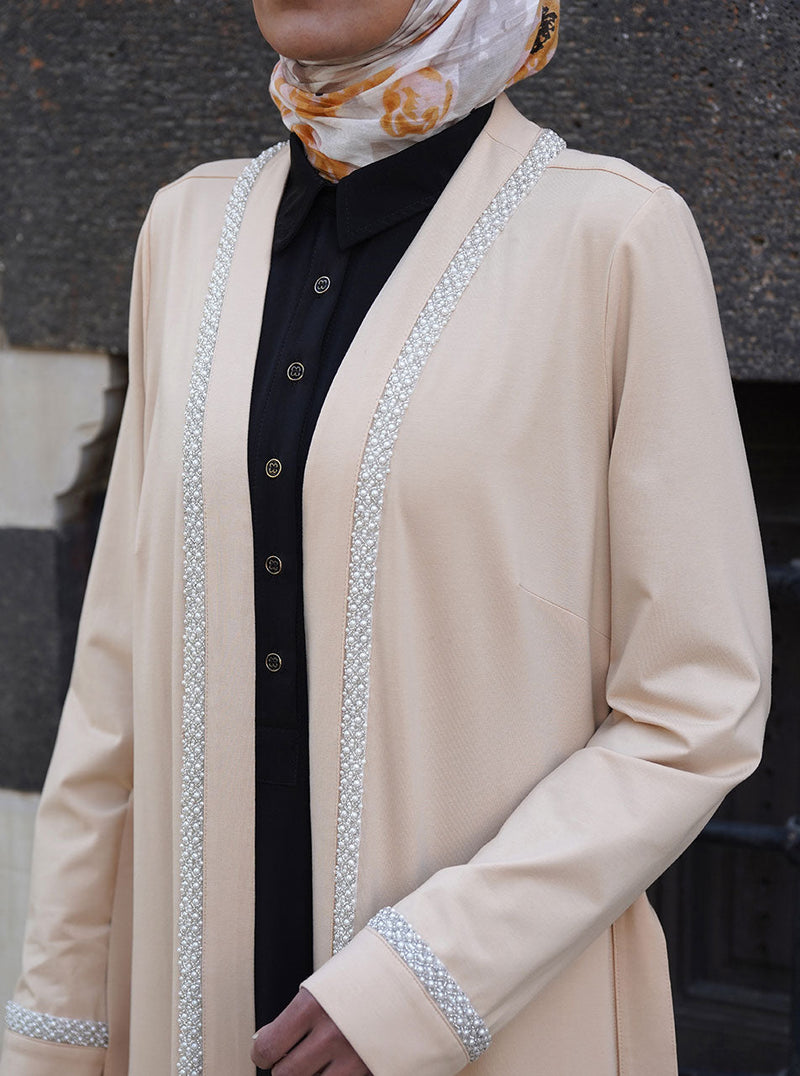 Sequined Detachable Belt Kimono