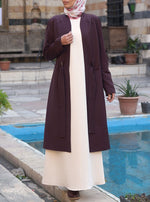 Pleated Belt Cardigan