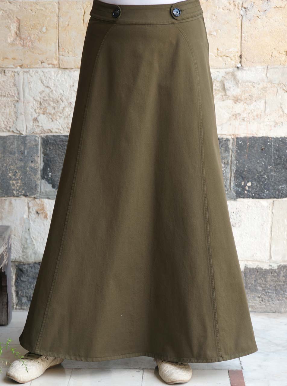 Darani Cotton Twill Skirt Maxi Skirts Women Shukr Clothing