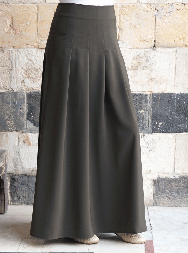 Multi-Pleat Maxi Skirt