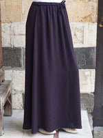 Satin Elasticized Waist Maxi Skirt