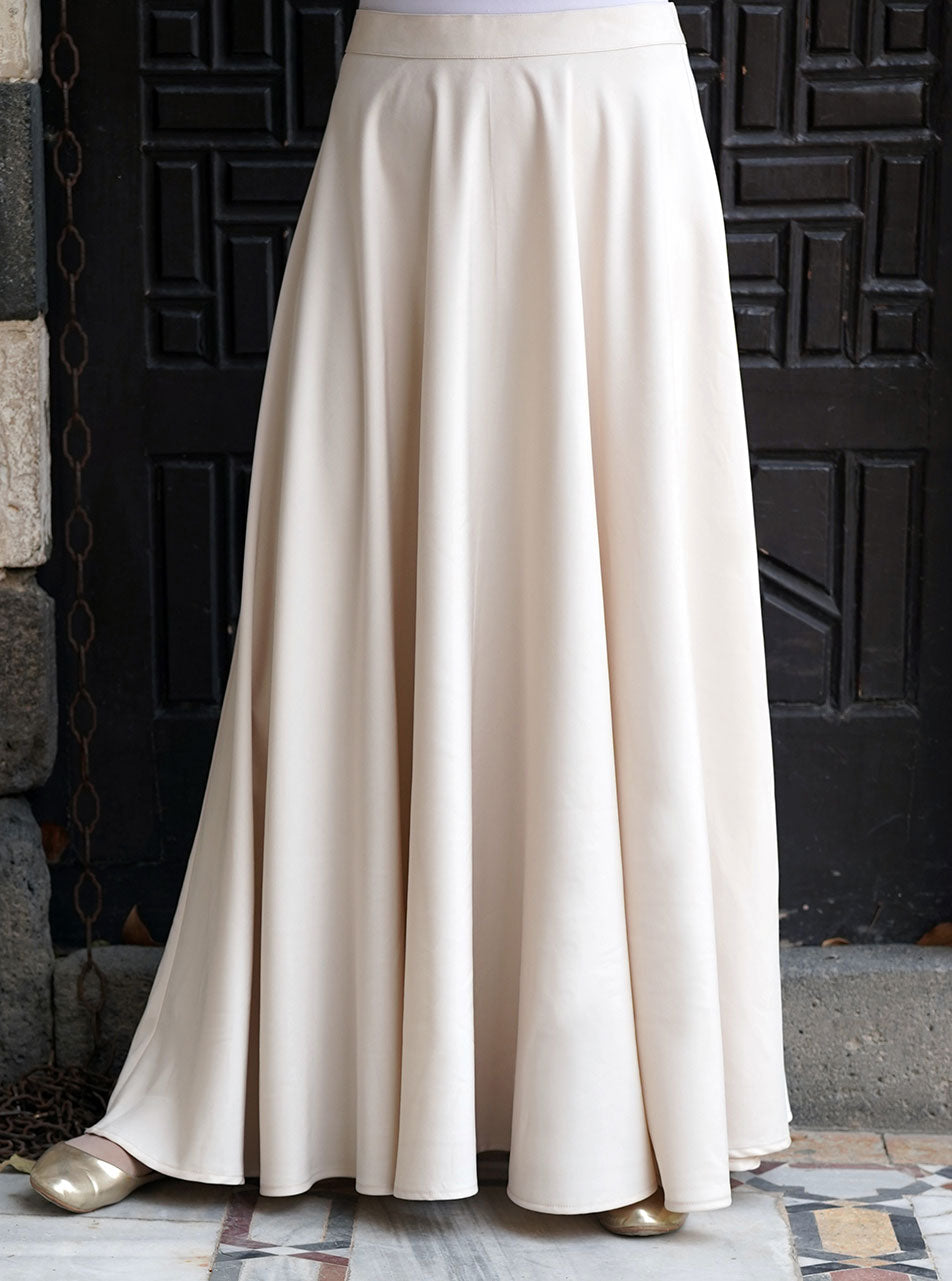 long circle skirt dress Jewel Neck Jackie Gown with Circle Skirt