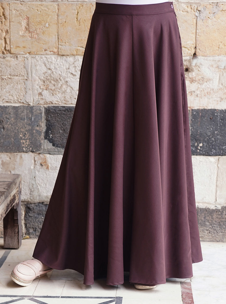 スカート Burmula : 24SS / SIDE PLEATS MAXI SKIRT (2COLORS) Maxi Circle Skirt | Shukr Clothing
