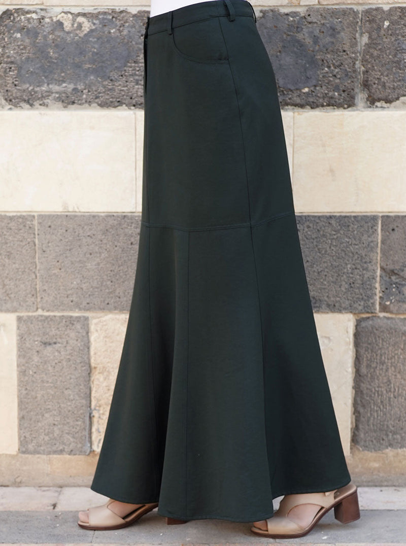 Pouch Pocket Paneled Skirt