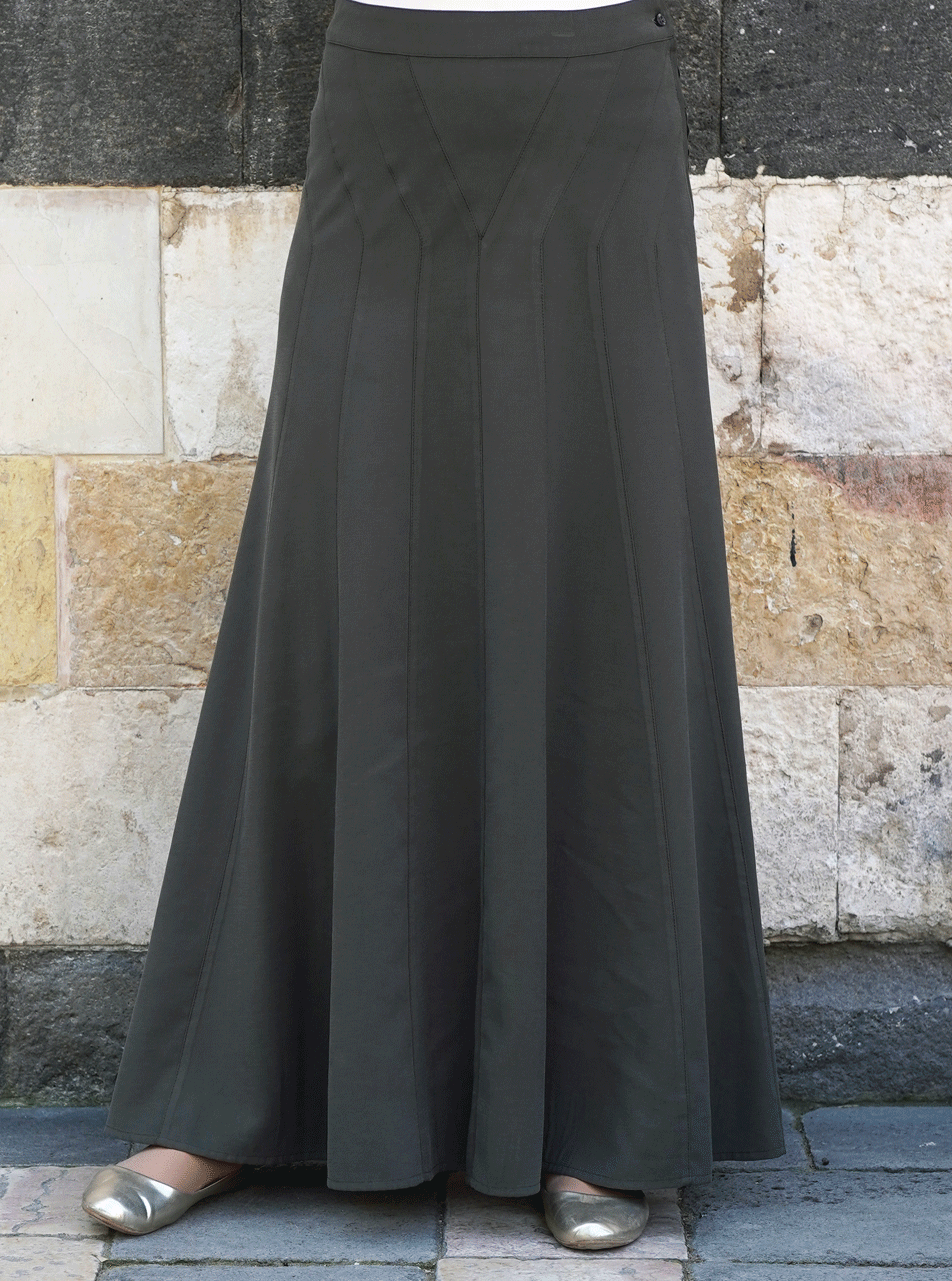 Dobby Rayon Paneled Skirt - Maxi Skirts - Women | Shukr Clothing