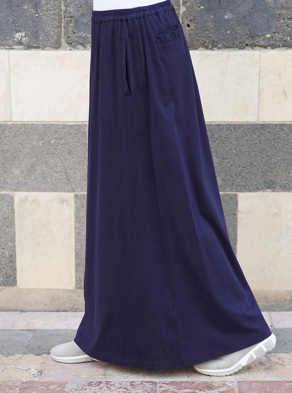 Jersey maxi skirt outlet navy