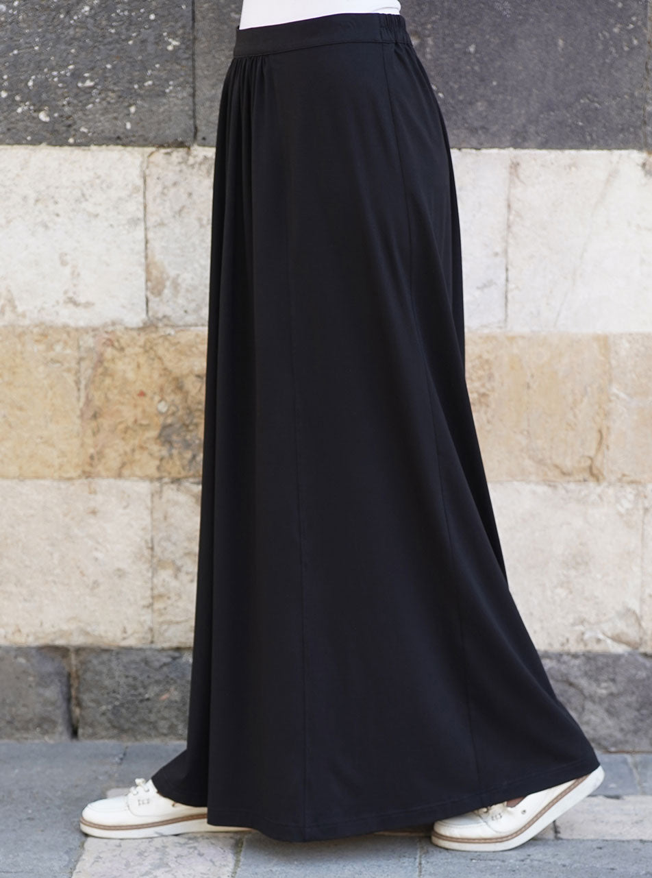 Ruched Front Jersey Maxi Skirt | Shukr Clothing