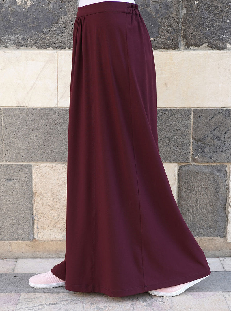 Ruched Front Jersey Maxi Skirt